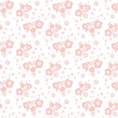 peach on a white background seamless pattern of flowers
