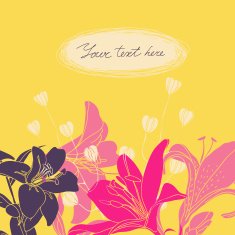 Vector Floral card with place for your text N28