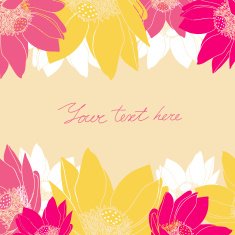 Vector Floral card with place for your text N29