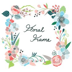 Floral frame Vector background N2