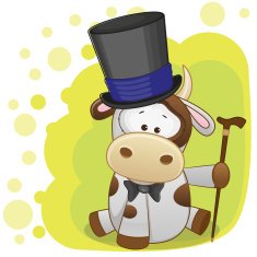 Cow in hat N2