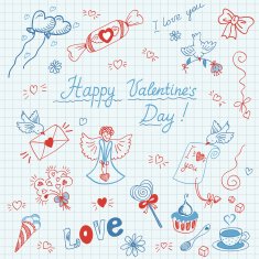 Valentine's day scrapbook page (vector) N2