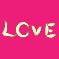magic love text on a pink background N2