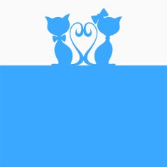 Abstract background with two cats N5