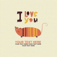 Greeting card cute mouse N2