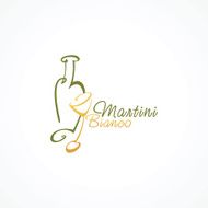 stylized icon Martini Bianco