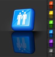 Gay couple 3D button design