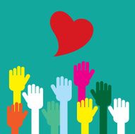hand and hart cartoon vector N2