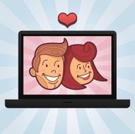 laptop with a couple inside