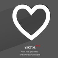 Heart icon flat modern design N4