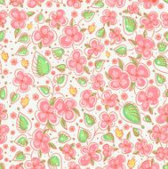 yellow birds and pink flowers N2
