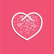 Valentine&#039;s Day background Heart Ribbon