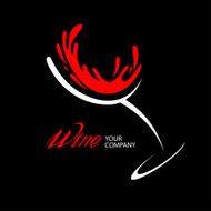 Wine glass logo design