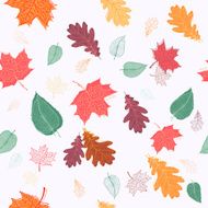 Autumn leaves seamless pattern N36
