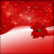 Red Christmas card with bow N2