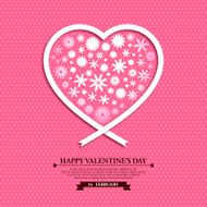 Valentine&#039;s Day background Flowers and Ribbon N2