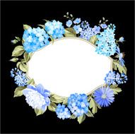 Color garland of flowers