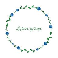 Vector floral frame Watercolor wreath with flowers and leaf N3
