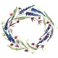 Watercolor flowers wreath N6