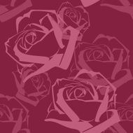 Abstract Purple Roses Seamless Pattern