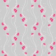 Tender Flowers Wavy Seamless Background N2