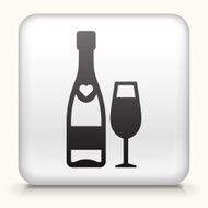 Square Button with Champagne