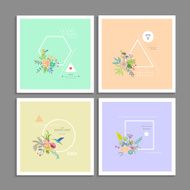 Collection of trendy creative cards N3