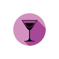 Classic half full martini glass alcohol and entertainment theme N2