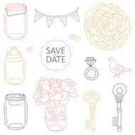 Vector wedding elements N2