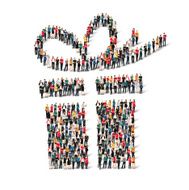 group people form gift vector