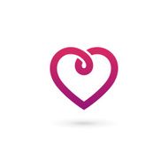 Heart symbol icon design template N13