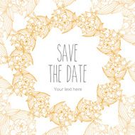 Vector floral decorative wreath invitation N9