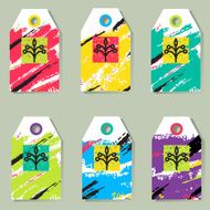 Set of abstract label designs N2