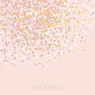 &#039;Love yourself!&#039; Sweet flyer Copy space for text