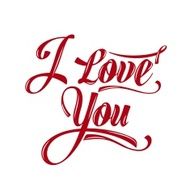 Calligraphic Writing &quot;i love you&quot; N2