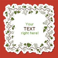 Green plant flower frame N2