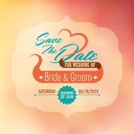 Colorful wedding invitation card