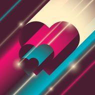 Colorful abstraction with hearts