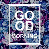 Floral fashion design card with slogan