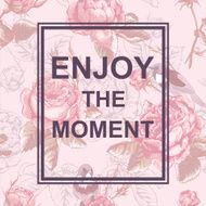 Floral fashion design card with slogan N2