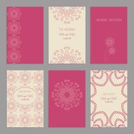 Vector Set of vintage cards templates editable N4