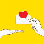 your love message giving concept design