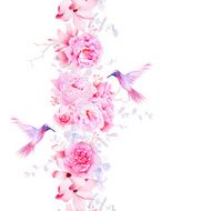Gentle camellia peonies and magnolia flowers