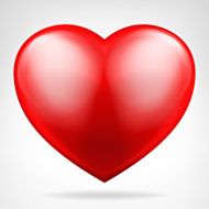 round red heart icon isolated vector