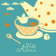 Cute autumnal card &quot;Hello Autumn&quot;