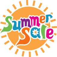 Summer sale Silhouette of the sun