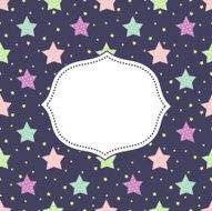 Night sky vector card with space for text N2