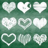 Vector watercolor hearts Valentine Day N5