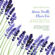 Vector background with blue watercolor lavender N11