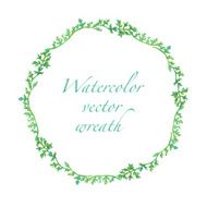 Vector watercolor floral wreath N7